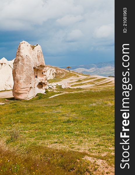 Beautiful spring landscape at Capadochia, Goreme National Historical Park, in Turkey.