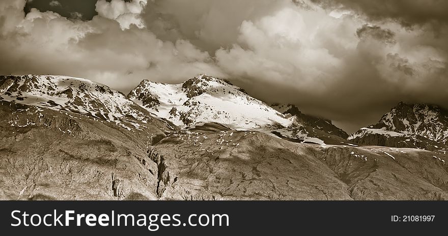 Beautiful spring landscape of the mountains of Aladaglar National Park in Turkey.