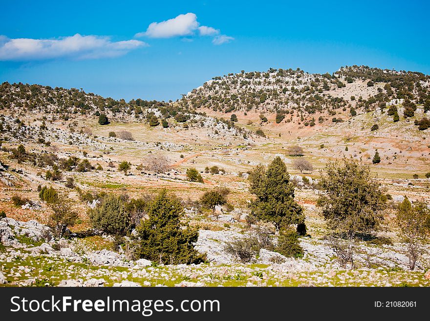 Countryside landscape in spring close to Erdemli, Turkey. Countryside landscape in spring close to Erdemli, Turkey.