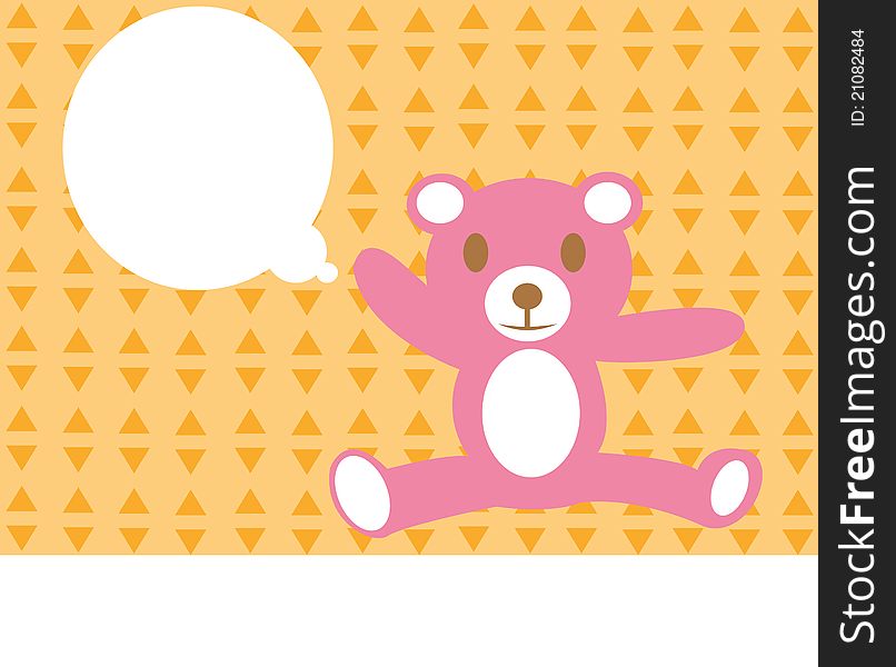 Card with a teddy bear