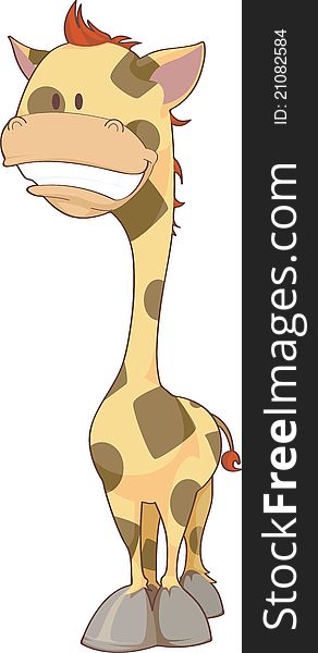 Happy Cartoon Giraffe