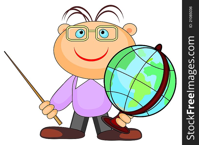 Man With Globe