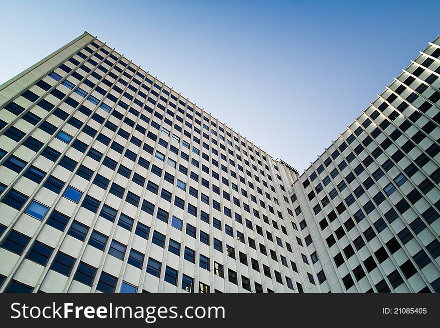 Modern building with offices and windows. Modern building with offices and windows.