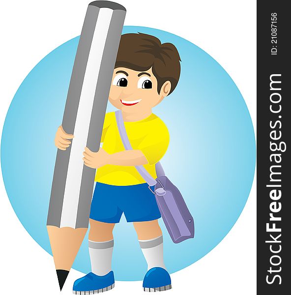 Figure representing a child who is a diligent student with a high level of persistence.