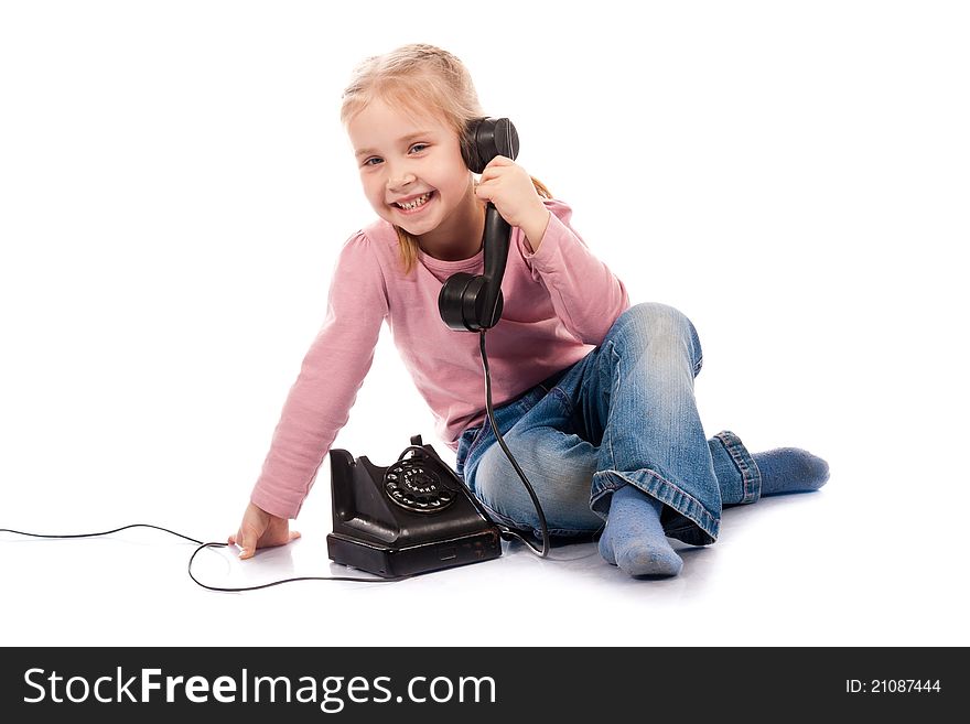 Beautiful Girl Talking On The Phone