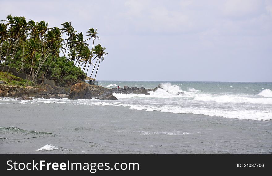 Unawatuna Beach in Sri Lanka. Unawatuna Beach in Sri Lanka
