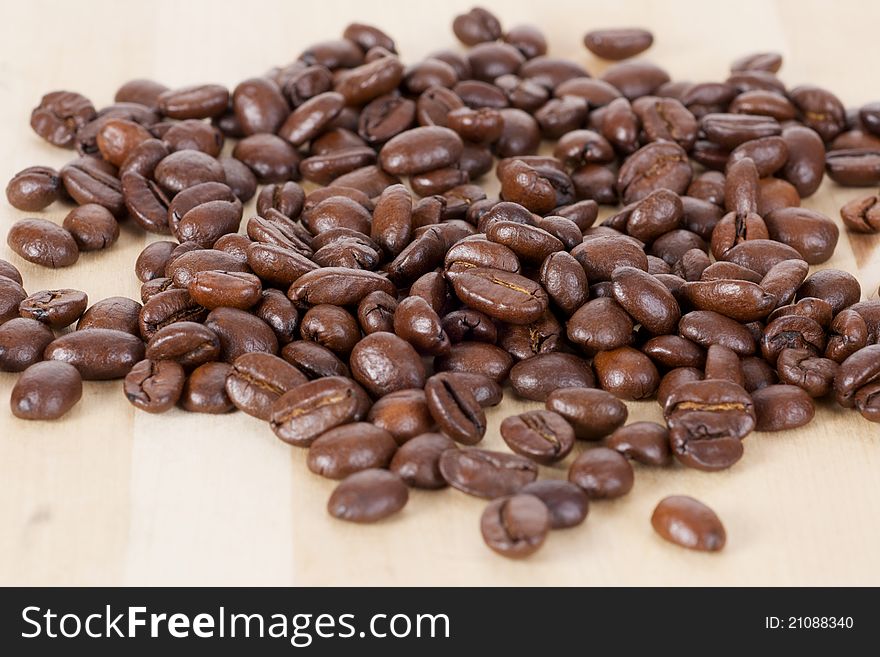 Picture of coffee beans, close up