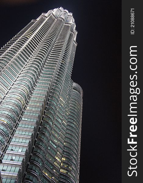 Close-up of the Petronas Twin Towers, Kuala Lumpur, Malaysia