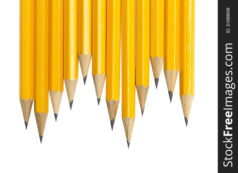 Pencils On White