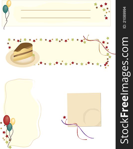 Banners for the birthday occasion. Banners for the birthday occasion