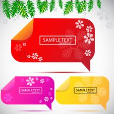 Christmas Bubbles For Speech Royalty Free Stock Image