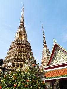 Ancient Pagoda At Wat Pho , Bangkok Royalty Free Stock Photos Ancient Pagoda At Wat Pho , Bangkok Royalty Free Stock Photos