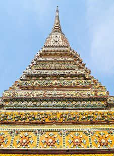 Ancient Stupa At Wat Pho In Bangkok , Thailand Stock Photo