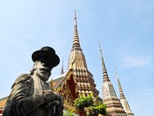 Stone Giant Statue At Wat Pho Bangkok, Thailand Stock Photos Stone Giant Statue At Wat Pho Bangkok, Thailand Stock Photos