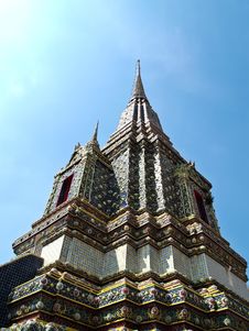 Angle Of Stupa At Wat Pho In Bangkok , Thailand Royalty Free Stock Photography Angle Of Stupa At Wat Pho In Bangkok , Thailand Royalty Free Stock Photography
