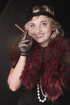Retro Girl Stock Image Retro Girl Stock Image