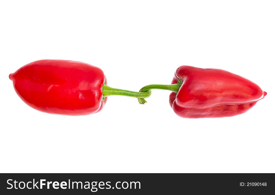 Red pepper isolated on white