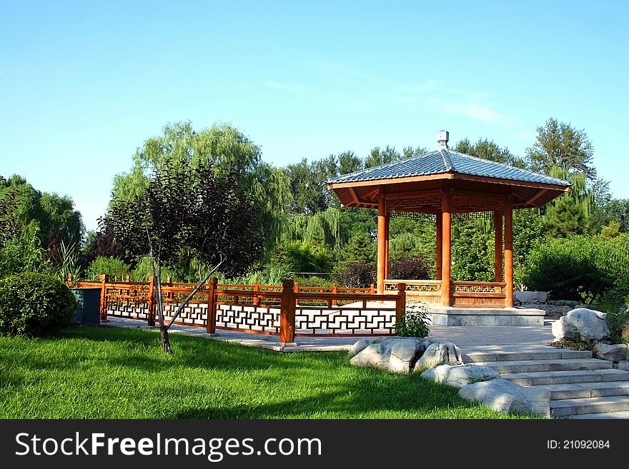 The Pavilion And Stone Walkway