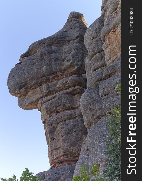 Views of the walls of Montserrat, located in Barcelona. Views of the walls of Montserrat, located in Barcelona