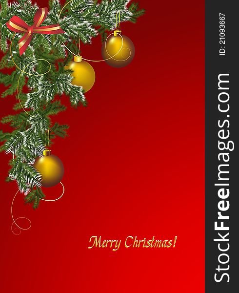 Christmas greeting card, cdr vector