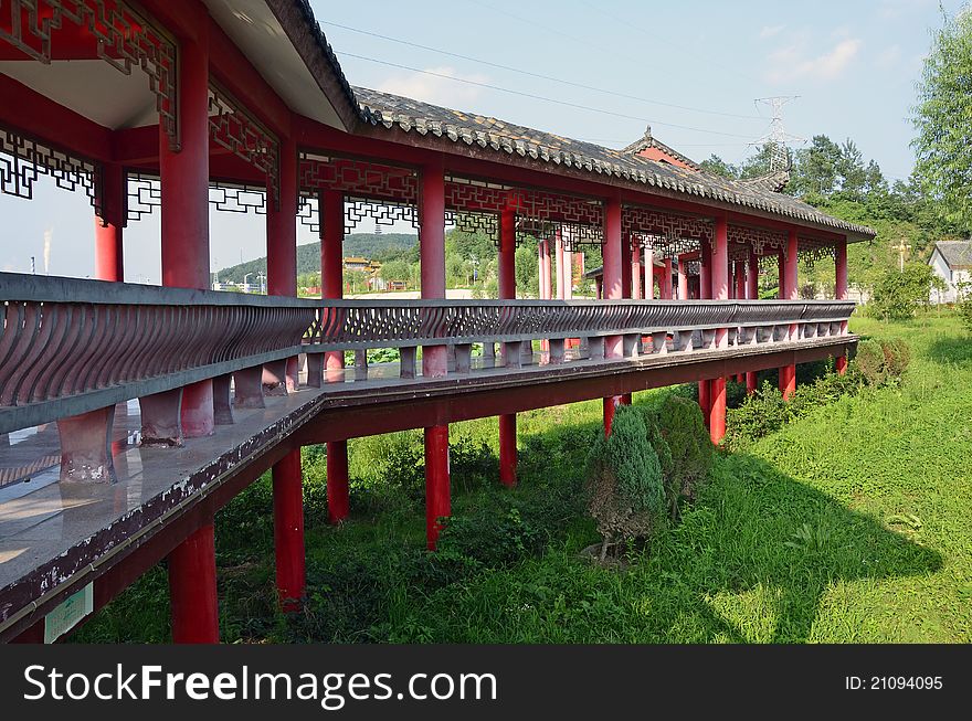 Park and bridge of Jiaozuo city, Henan provence, China. Park and bridge of Jiaozuo city, Henan provence, China