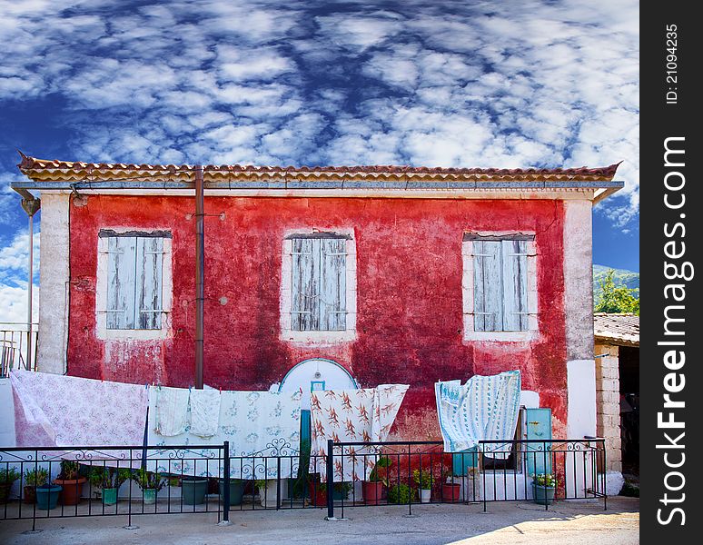 Traditional Greek building at Zante island. Traditional Greek building at Zante island