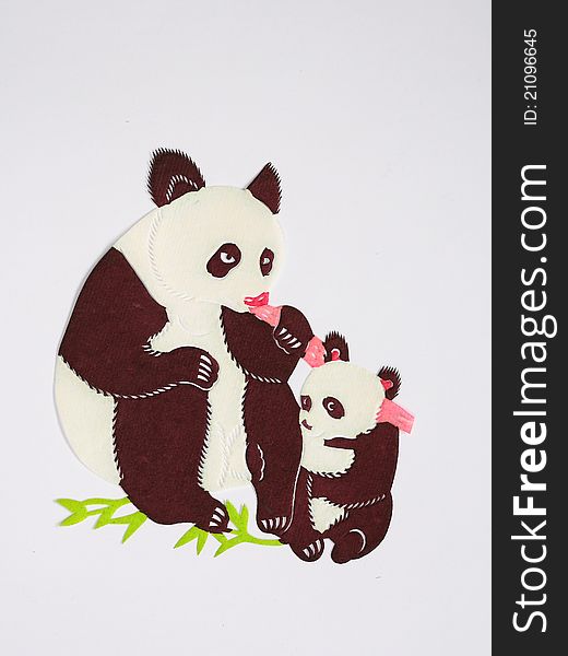 Paper-cut Of Pandas