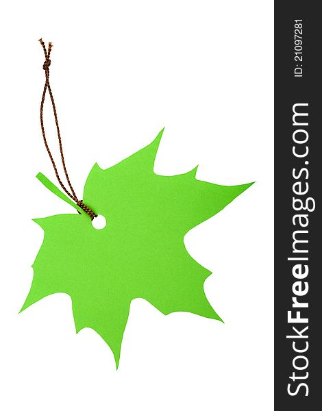 Green Maple Leaf Tag