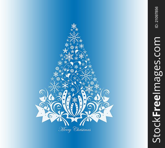 Beautiful christmas decoration with floral and snowflakes. Beautiful christmas decoration with floral and snowflakes