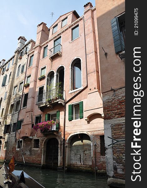 Facades Of Residential Homes In Italy