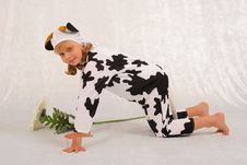 The Girl In A Fancy Dress Of T Royalty Free Stock Image