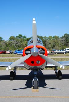 Propeller Of Classic Airplane Stock Photo