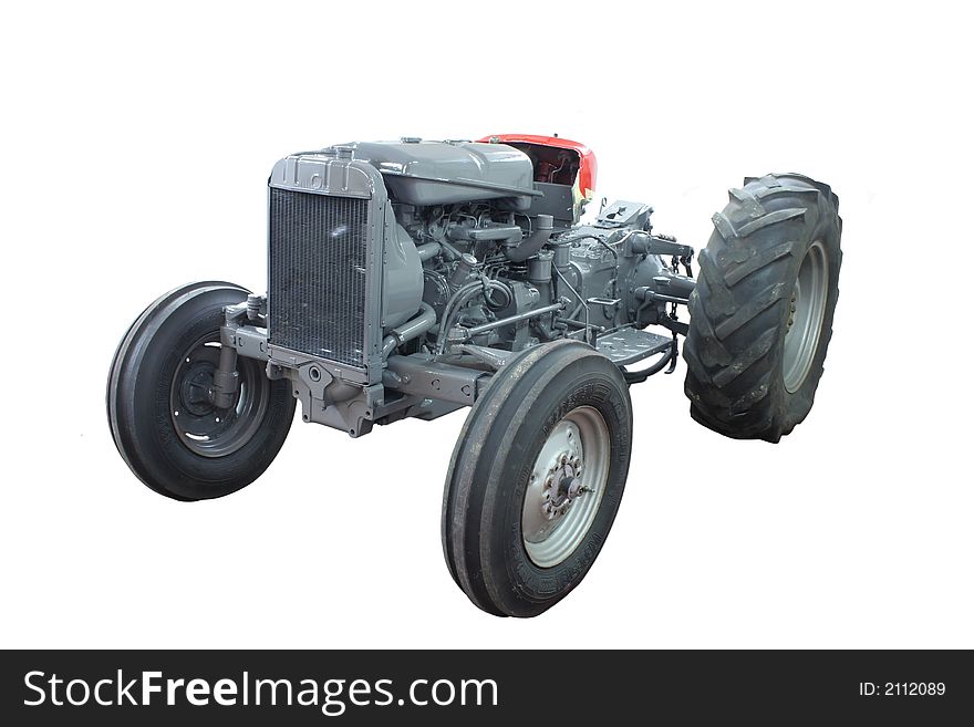 Newly painted tractor isolated on white. Newly painted tractor isolated on white