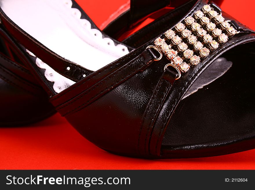 Woman shoes isolated on the white background. Woman shoes isolated on the white background