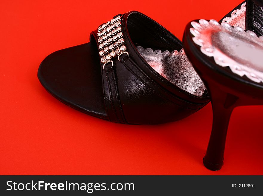 Woman shoes isolated on the white background. Woman shoes isolated on the white background
