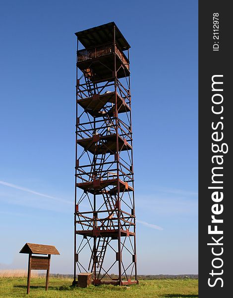 High survey tower in reserve in Estonia