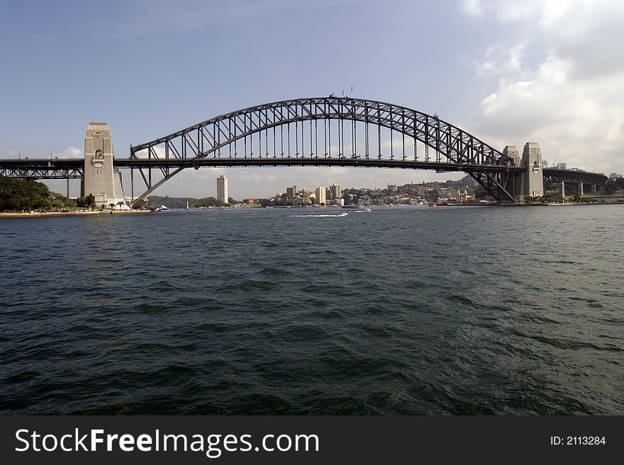 Sydney Harbour Bridge, Pacific Ocean, Clear Blue Sky, Australia
