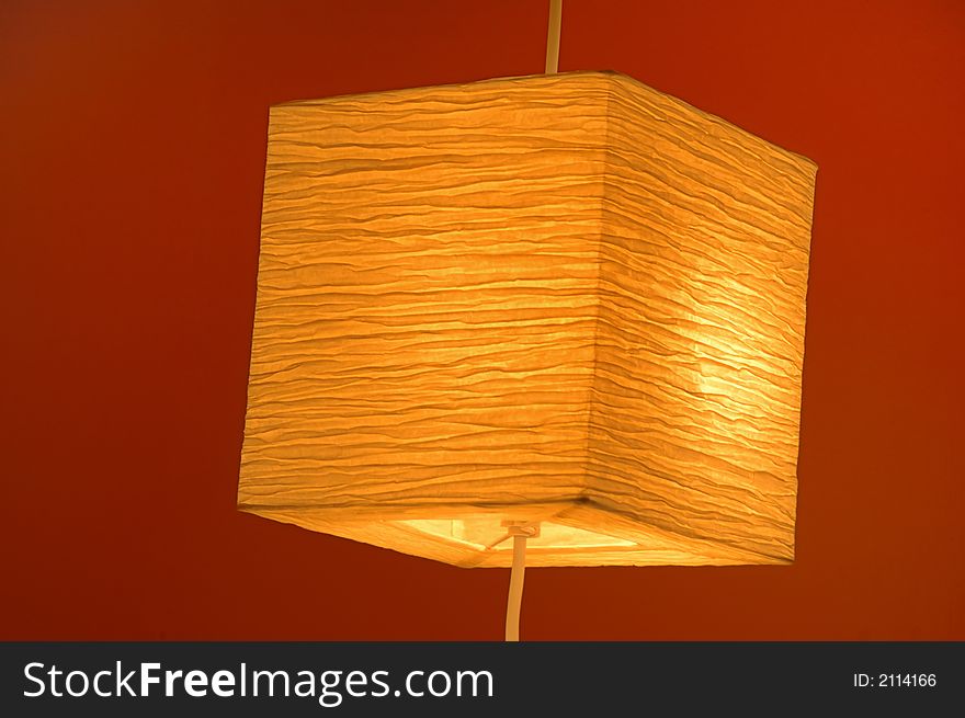 A Decorative light isolated on a red background. A Decorative light isolated on a red background