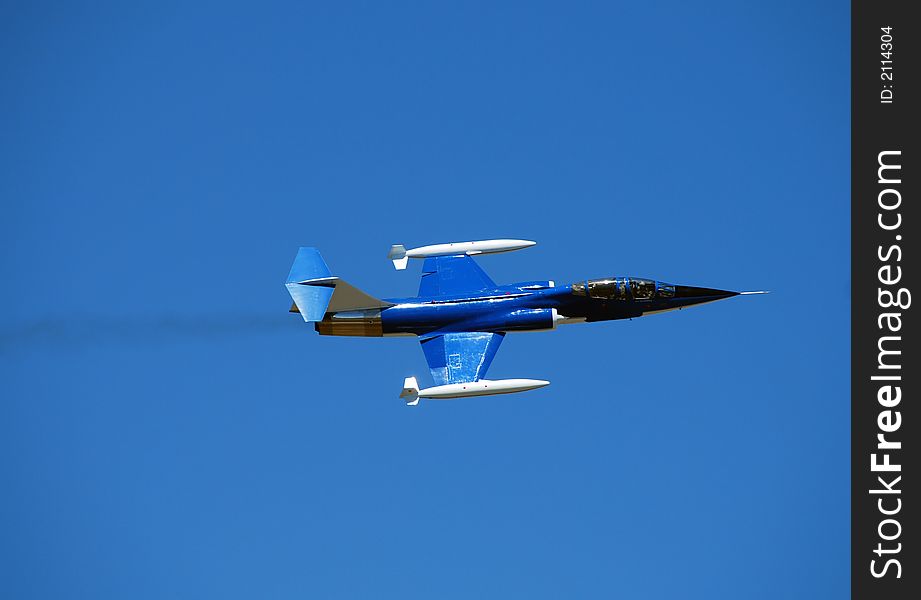 F-104D Starfighter performing at airshow