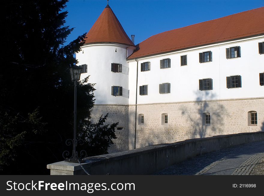 Ancient medieval stone castle in Slovenia, Europe