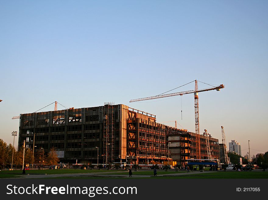 Huge building site in berlin, germany. Huge building site in berlin, germany