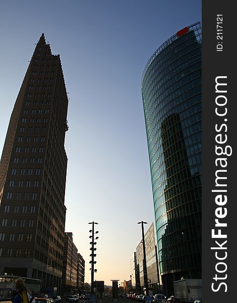 Two high standing building in berlin city centre. Two high standing building in berlin city centre