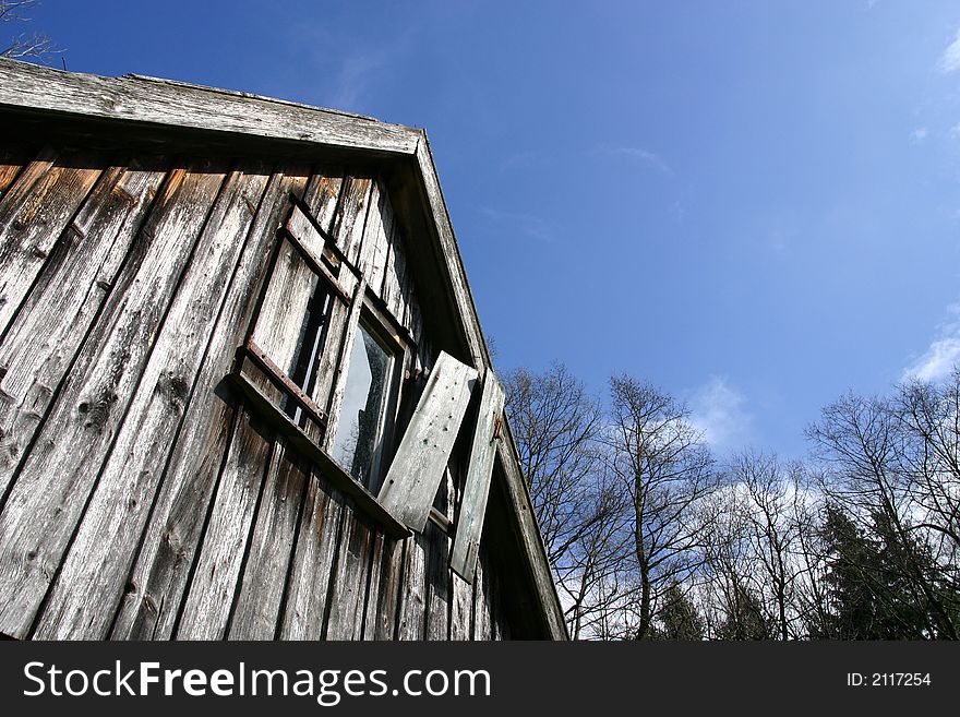 Hut and blue sky