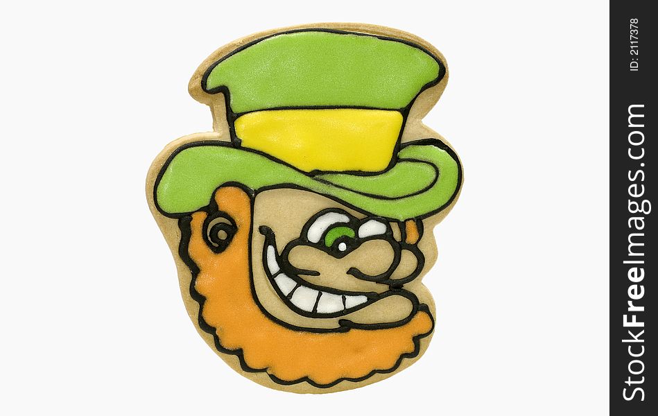 Photo of a Homemade Baked Leprechaun Cookie - Saint Patricks Day Related