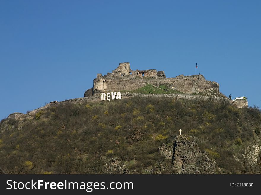 Old city fort in Deva (Romania - Europe) landscape. Old city fort in Deva (Romania - Europe) landscape