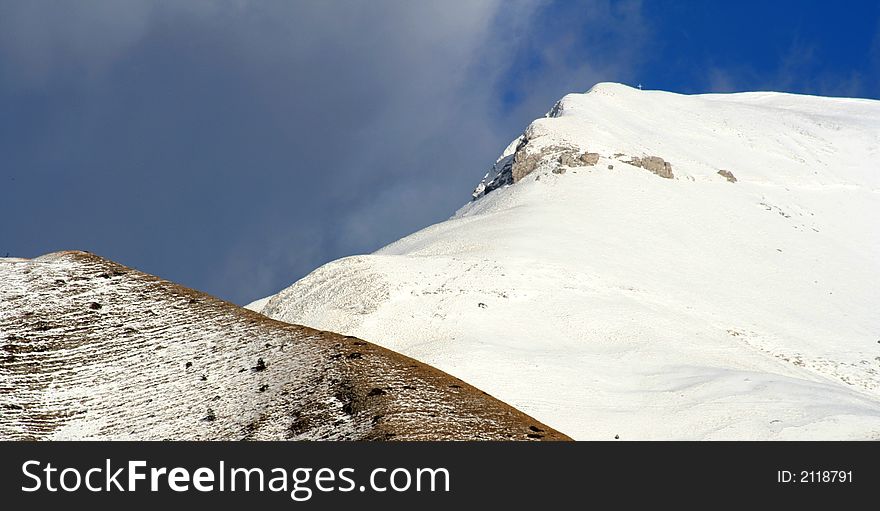 Winter landscape captured on Sibillini mountains - Marche- Italy. Winter landscape captured on Sibillini mountains - Marche- Italy