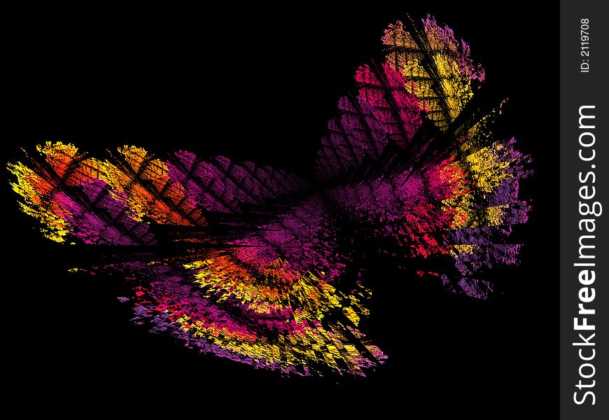 The butterfly is a complex fractal image