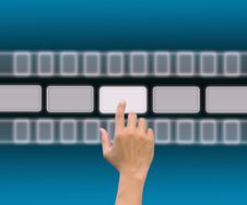 Hand Pushing A Button On A Touch Screen Royalty Free Stock Image Hand Pushing A Button On A Touch Screen Royalty Free Stock Image
