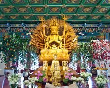 Guan Yin Statue In Temple , Thailand Stock Image
