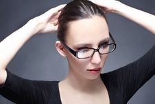 Portrait Of Woman With Glasses Stock Photography